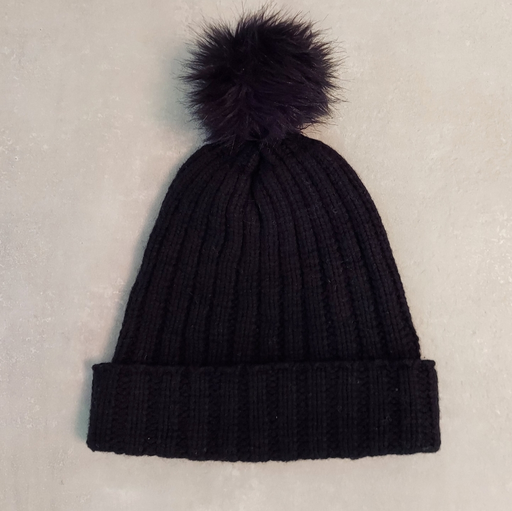 Black Winter Hat & Glove Set